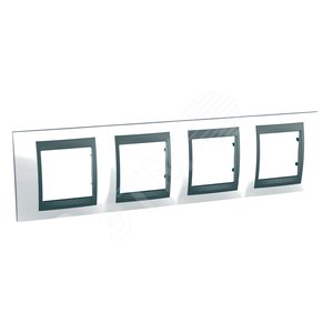 Unica TOP Нордик/Графит Рамка 4-ая | MGU66.008.292 | Schneider Electric - Schneider Electric