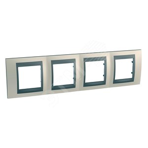 Unica TOP Опал/Графит Рамка 4-ая | MGU66.008.295 | Schneider Electric - Schneider Electric