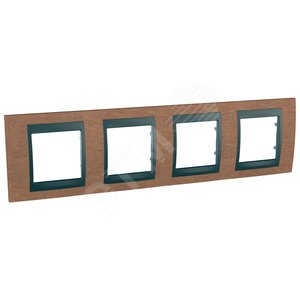 Unica TOP Вишня/Графит Рамка 4-ая | MGU66.008.2M2 | Schneider Electric - Schneider Electric