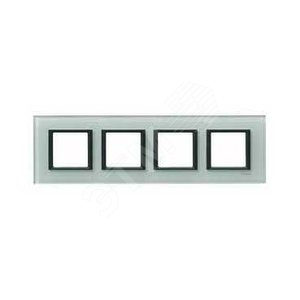 Unica CLASS Матовое стекло Рамка 4-ая | MGU68.008.7C3 | Schneider Electric - Schneider Electric