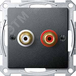 МЕХАНИЗМ АУДИО РОЗЕТКИ АНТРАЦИТ 5