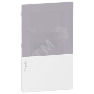 MINI PRAGMA ЩИТ ВСТРАИВ. С ДЫМЧАТОЙ ДВ. 1РЯД/4МОД,IP40,IK07,50А,2 клеммы,Италия | MIP22104T | Schneider Electric - Schneider Electric