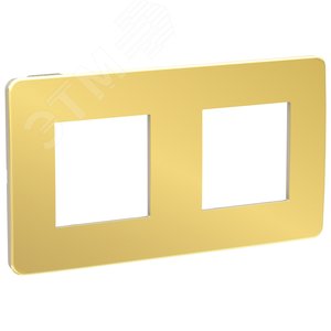 Рамка UNICA STUDIO двухпостовая золото/бежевый (NU280460)