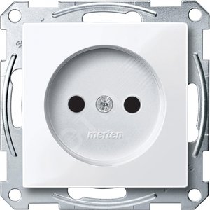 Механизм розетки без заземляющего контакта белый (MTN2000-0325)