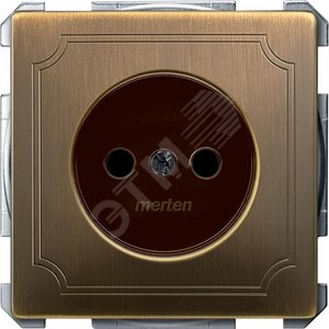 Механизм розетки без заземления без шторок винтовые зажимы античная латунь