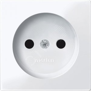 Центральная плата для механизмов розеток без заземляющих контактов белый