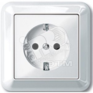 M-Trend Розетка с заземлением без шторок в сборе белая (MTN2301-1219) - Schneider Electric