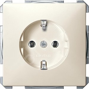 Розетка с заземлением без шторок в рамку бежевая - Schneider Electric