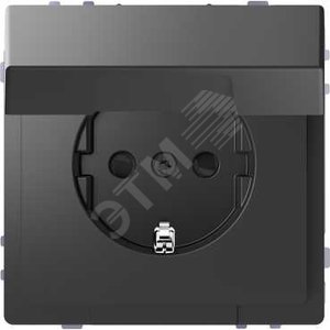 Розетка D-Life 16А с заземляющим контактом и      крышкой IP 20 антрацит SD (MTN2310-6034) - Schneider Electric