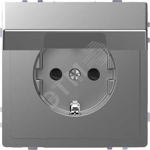 Розетка D-Life 16А с заземляющим контактом и      крышкой IP 20 сталь нержавеющая SD (MTN2310-6036) - Schneider Electric