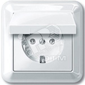M-Trend Розетка с заземлением без шторок в сборе белая IP44 - Schneider Electric