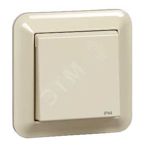 M-Trend Розетка с заземлением без шторок в сборе бежевая IP44 - Schneider Electric