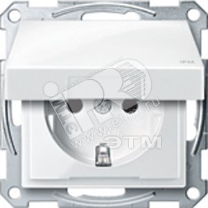 M-Trend Розетка с заземлением со шторками в рамку белая IP44 (MTN2314-1319) - Schneider Electric