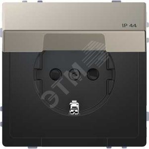 Розетка D-Life 16А с заземляющим контактом и      крышкой IP 44 никель SD (MTN2314-6050) - Schneider Electric