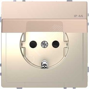 D-Life РОЗЕТКА 16А с з/к и крышкой IP44, ШАМПАНЬ , SD | MTN2314-6051 | Schneider Electric - Schneider Electric
