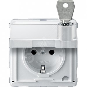 Механизм розетки Schuko с замком белый - Schneider Electric