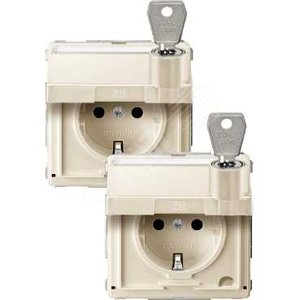 Механизм розетки с крышкой и замком (MTN2318-7244) - Schneider Electric