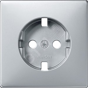 Центральная плата для механизма розетки Schuko без устройств защиты алюминий (MTN2331-4060) - Schneider Electric