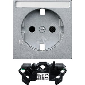 Ц.ПЛАТА С П.Д/НАД.,М.ИНД.Л/РОЗ.SCHUKO АЛ | MTN2333-0460 | Schneider Electric - Schneider Electric