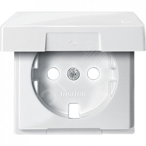 Центральная плата с крышкой для механизма розетки Schuko белый