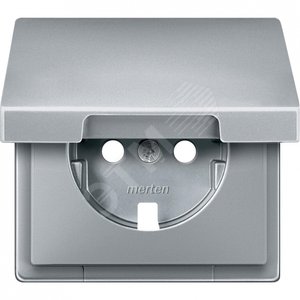 Центральная плата с крышкой для механизма розетки Schuko алюминий - Schneider Electric