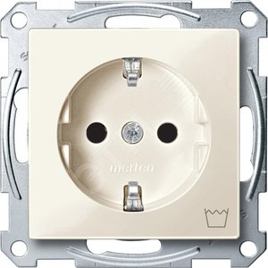 Механизм розетки Schuko с символом Стиральная машина бежевый - Schneider Electric