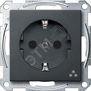 Механизм розетки Schuko с символом Морозильная камера антрацит - Schneider Electric