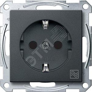 Механизм розетки Schuko с символом Микроволновая печь антрацит - Schneider Electric