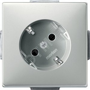 Механизм розетки Schuko 45гр. стальной - Schneider Electric