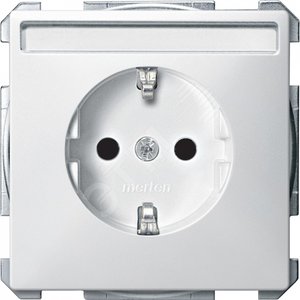 Механизм розетки Schuko с полем для надписи белый (MTN2402-4019) - Schneider Electric