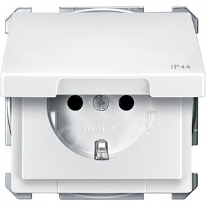 Механизм розетки Schuko с крышкой белый - Schneider Electric
