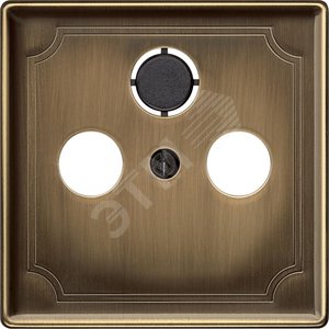 ЦЕНТР.ПЛАТА TV/FM Х2 Х3, АНТИЧНАЯ ЛАТУНЬ | MTN294143 | Schneider Electric