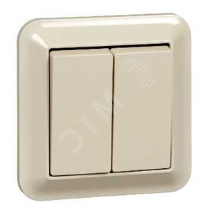 M-Trend Выключатель двухклавишный в сборе бежевый (MTN3115-1244) - Schneider Electric