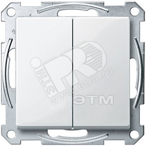 M-Trend Выключатель двухклавишный в рамку белый (MTN3115-1319) - Schneider Electric