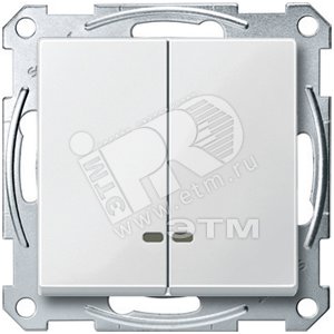 M-Trend Выключатель двухклавишный с подсветкой в рамку белый - Schneider Electric