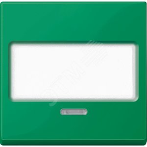 Клавиша с полем для надписи и окошком для светоиндикатора зеленый - Schneider Electric