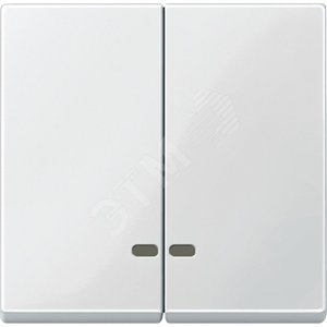 Клавиша 2шт с окошком для светоиндикатора белый (MTN3420-0319)