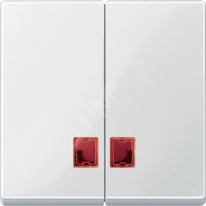 ДВЕ КЛАВ.С КР.ПРЯМОУГ.ОК.Д/СВЕТ.ИНД.БЕЛ