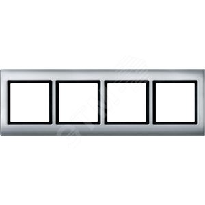 Рамка 4 поста AQUADESIGN алюминий (MTN400460) - Schneider Electric