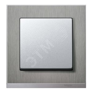 M-Pure D?cor 1-постовая рамка, нерж.сталь/цвет алюминия | MTN4010-3646 | Schneider Electric - Schneider Electric
