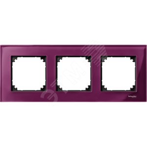 Рамка 3 поста стеклянная рубин