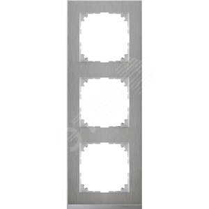 M-Pure D?cor 3-постовая рамка, нерж.сталь/цвет алюминия | MTN4030-3646 | Schneider Electric - Schneider Electric