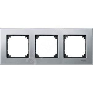 РАМКА МЕТАЛ.3-МЕСТНАЯ ПЛАТ.СЕРЕБ | MTN403360 | Schneider Electric - Schneider Electric