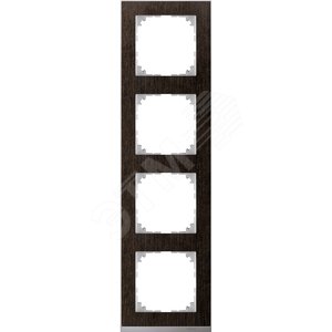 M-Pure Decor Рамка 4 поста венге/алюминий (MTN4040-3671)