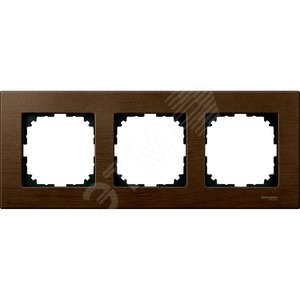 Рамка 3 поста деревянная орех (MTN4053-3473) - Schneider Electric