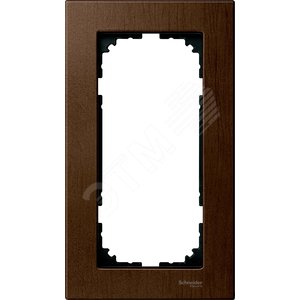 Рамка 2 поста деревянная без перегородки орех