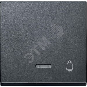 Клавиша с окошком для светоиндикатора ЗВОНОК антрацит