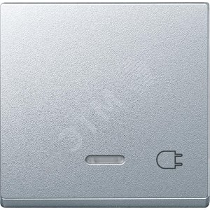 Клавиша с окошком для светоиндикатора штепсельная вилка алюминий