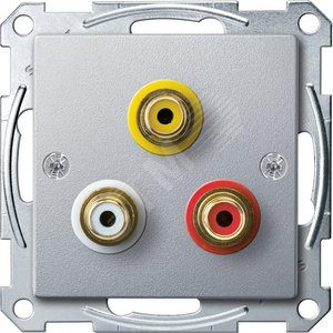 Механизм аудио/видео розетки алюминий (MTN4351-0460) - Schneider Electric