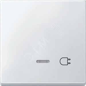 Клавиша с окошком для светоиндикатора РОЗЕТКА белый - Schneider Electric